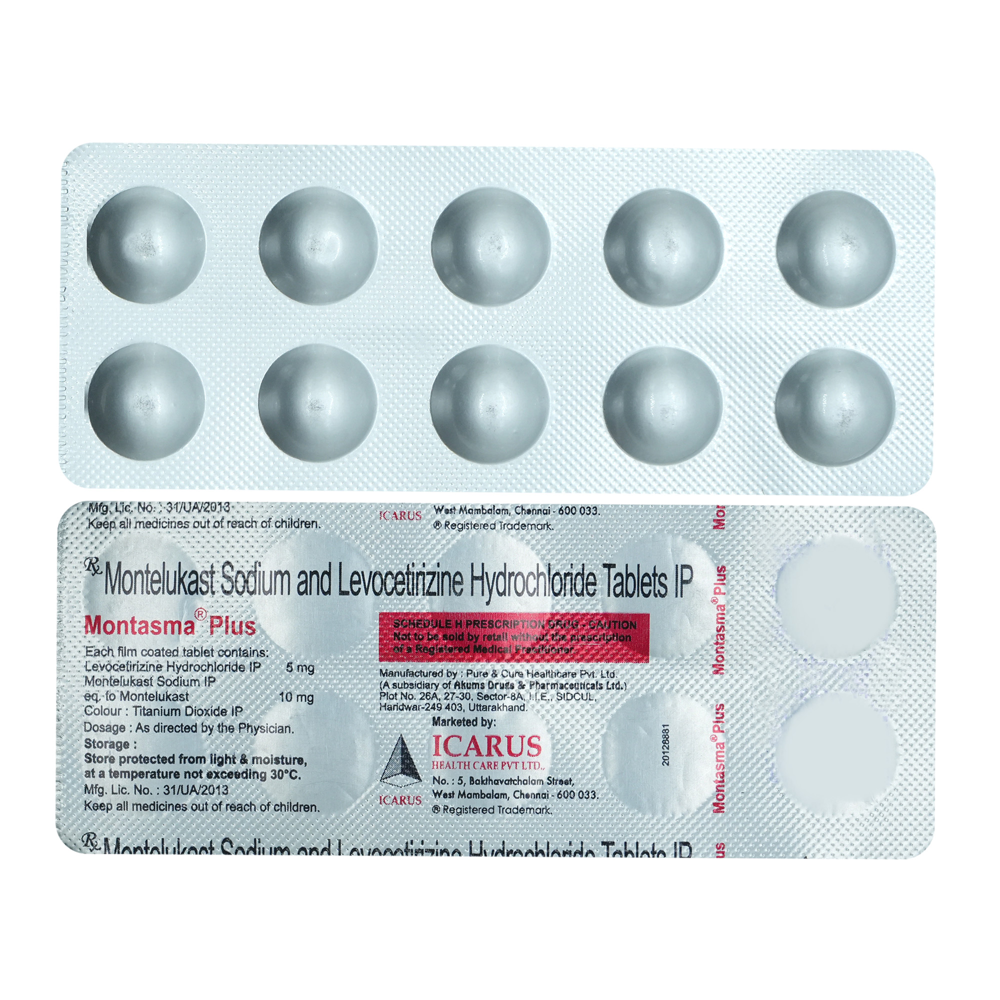 Montasma Plus Tablet 10's, Pack of 10 TABLETS Montasma Plus Tablet 10's, Pack of 10 TABLETS