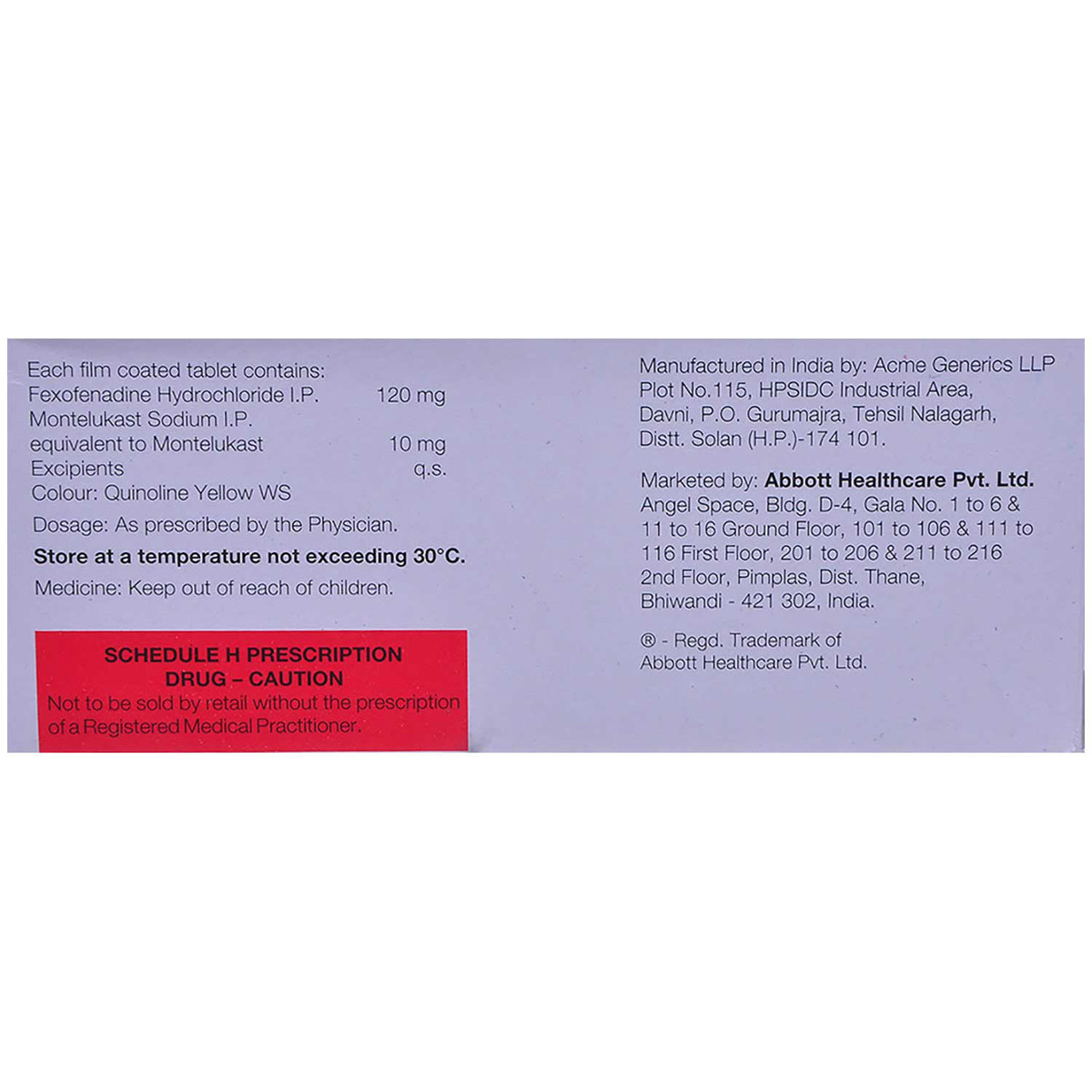 Monti FX Tablet 10's, Pack of 10 TABLETS Monti FX Tablet 10's, Pack of 10 TABLETS