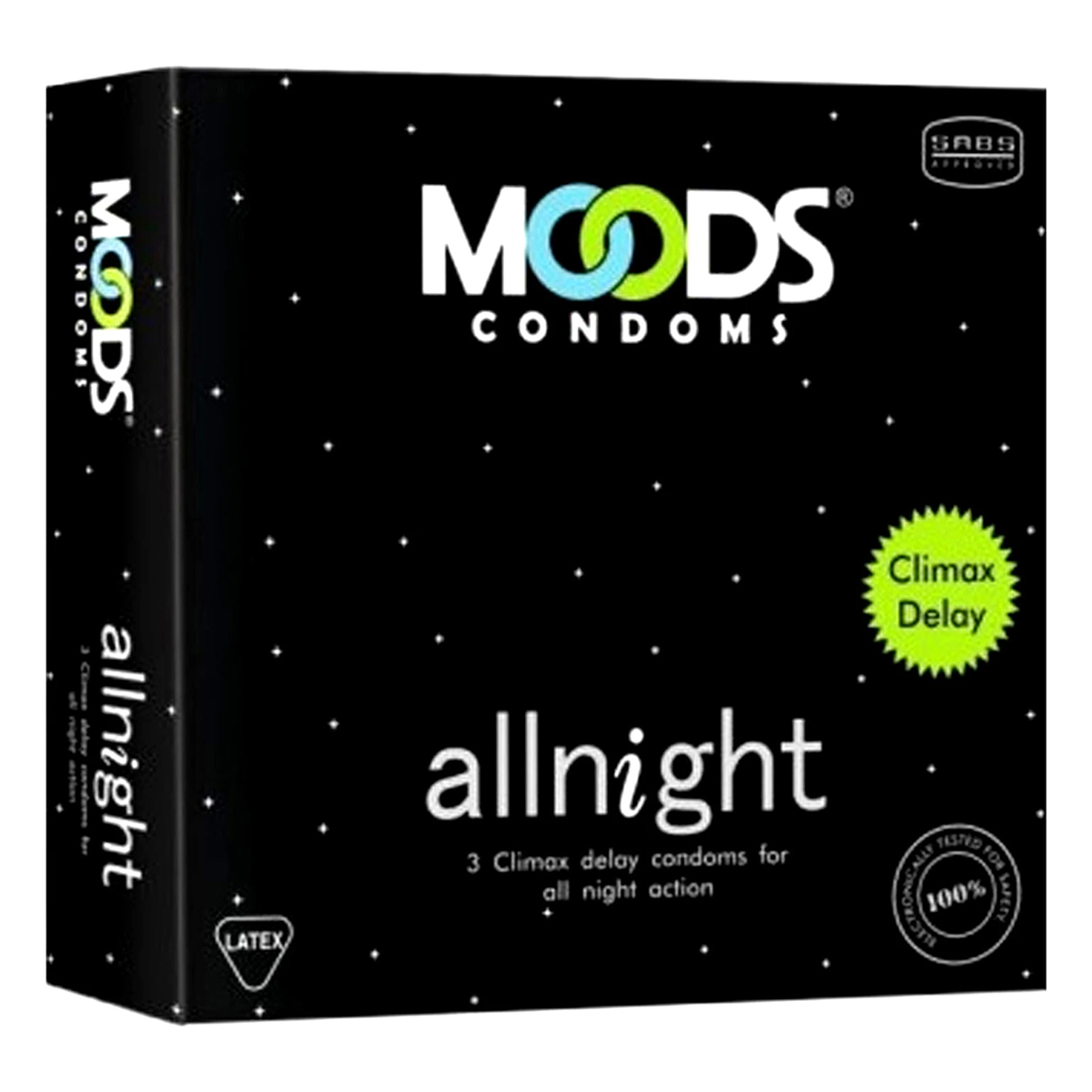 Moods Allnight Climax Delay Condoms, 3 Count, Pack of 1 Moods Allnight Climax Delay Condoms, 3 Count, Pack of 1