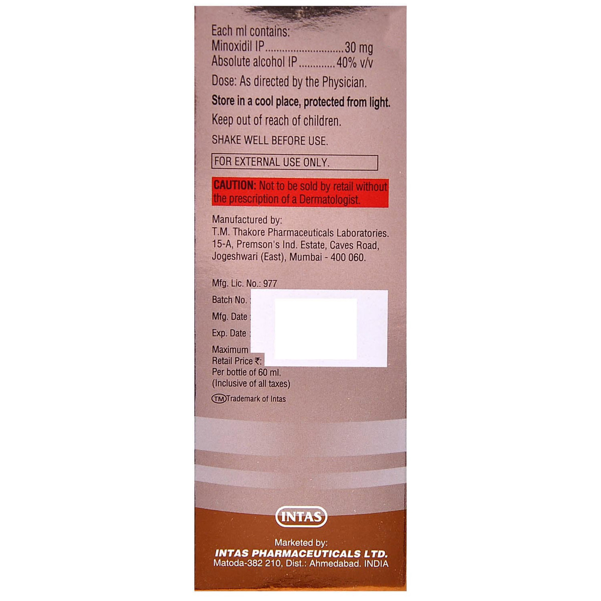 Morr 3% Solution 60 ml, Pack of 1 SOLUTION Morr 3% Solution 60 ml, Pack of 1 SOLUTION