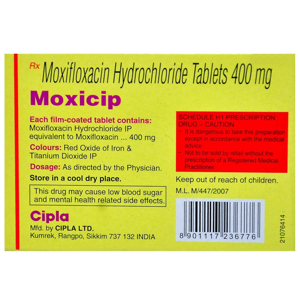 Moxicip Tablet 10's, Pack of 10 TABLETS Moxicip Tablet 10's, Pack of 10 TABLETS