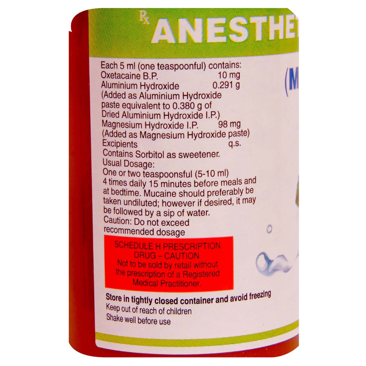 Mucaine Sugar Free Mint Gel 200 ml, Pack of 1 LIQUID Mucaine Sugar Free Mint Gel 200 ml, Pack of 1 LIQUID