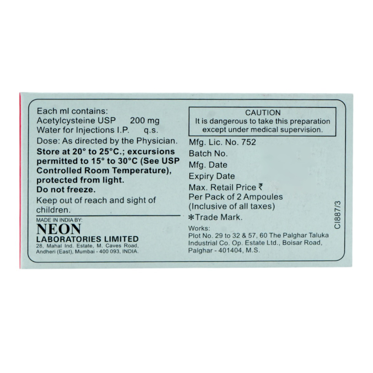 Mucyst 400 Injection 2 ml, Pack of 1 INJECTION Mucyst 400 Injection 2 ml, Pack of 1 INJECTION