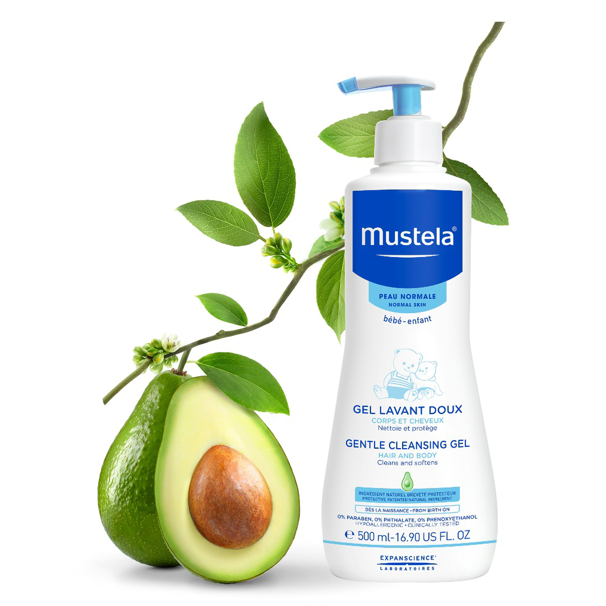 Mustela Gentle Baby Cleansing Gel, 500 ml, Pack of 1