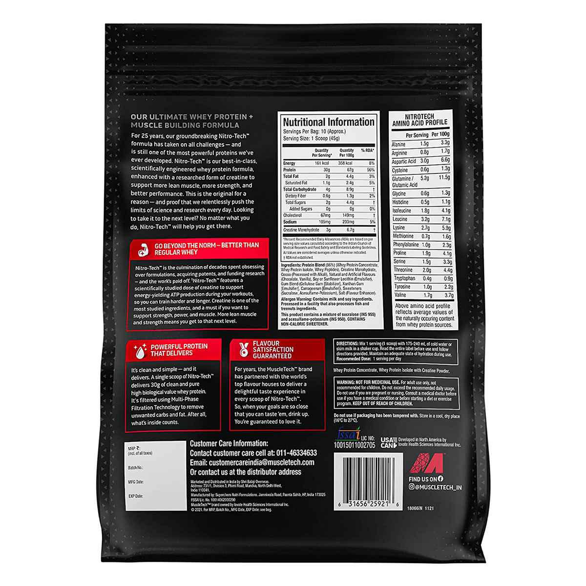 Muscletech Nitrotech Whey Protein Milk Chocolate Flavour Powder, 450 gm, Pack of 1 Muscletech Nitrotech Whey Protein Milk Chocolate Flavour Powder, 450 gm, Pack of 1