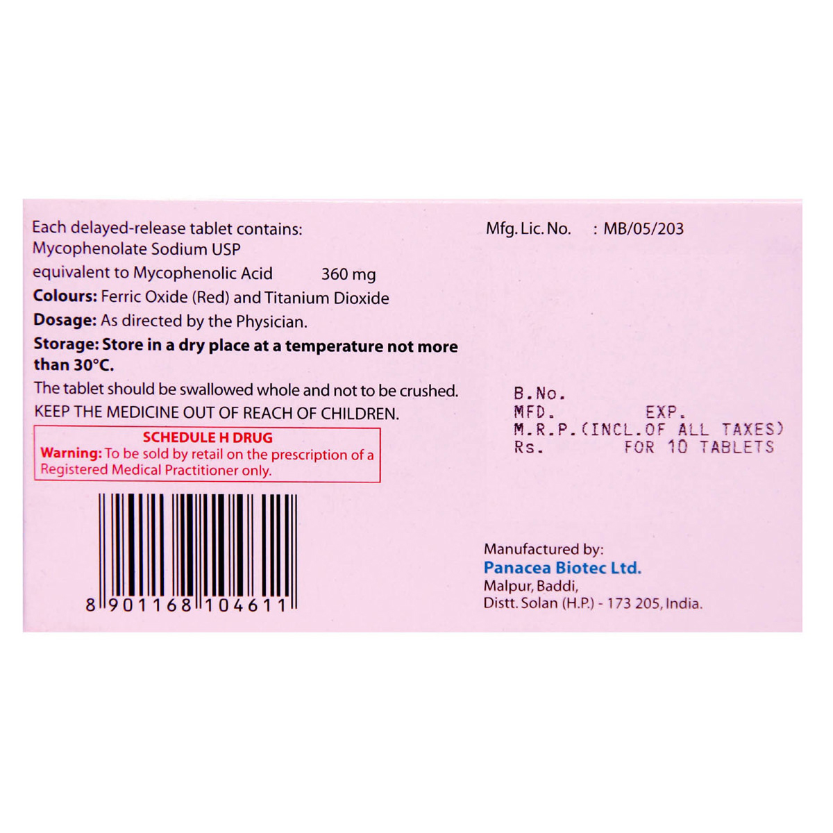 Mycept-S 360 Tablet 10's, Pack of 10 TABLETS Mycept-S 360 Tablet 10's, Pack of 10 TABLETS