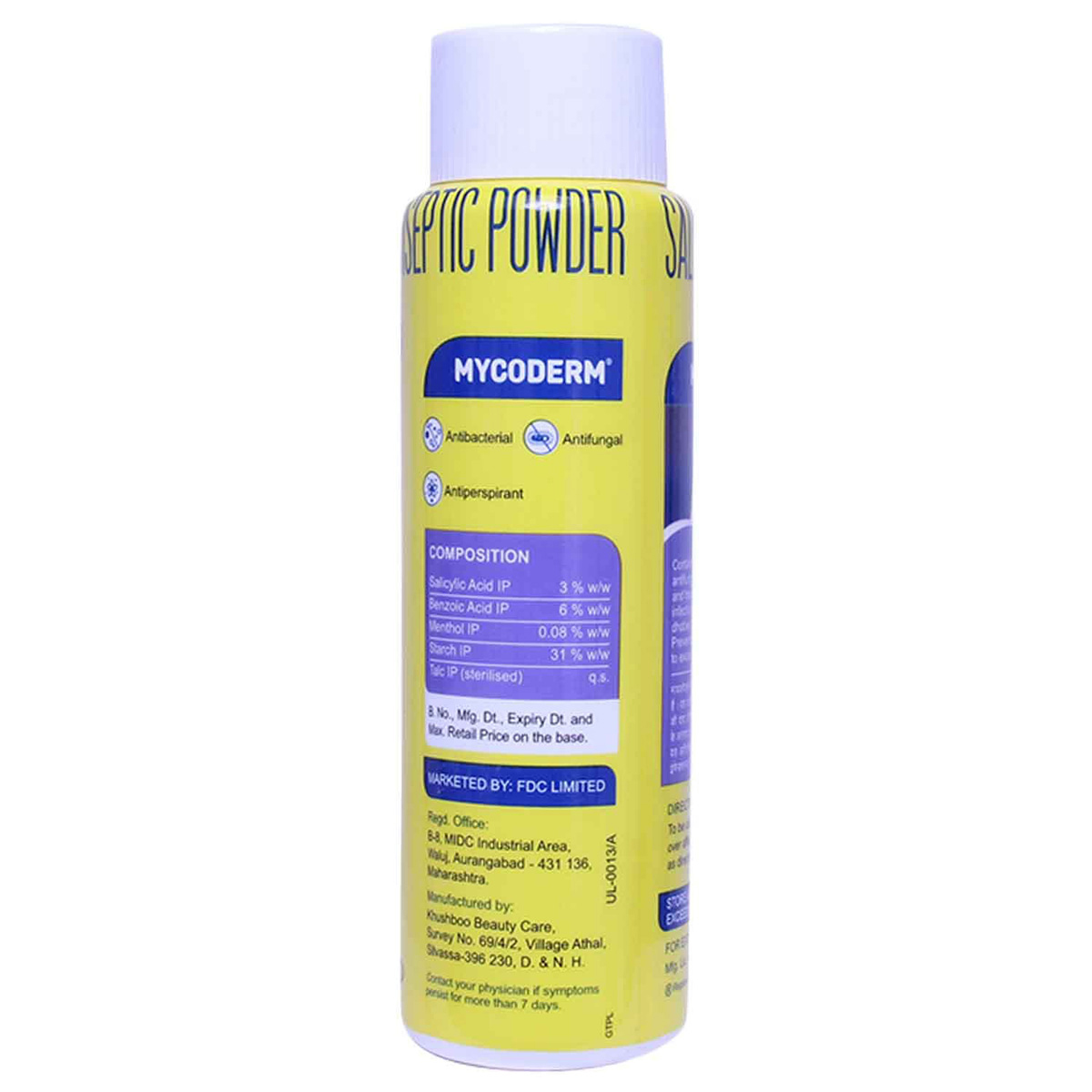 Mycoderm Powder 150 gm, Pack of 1 POWDER Mycoderm Powder 150 gm, Pack of 1 POWDER