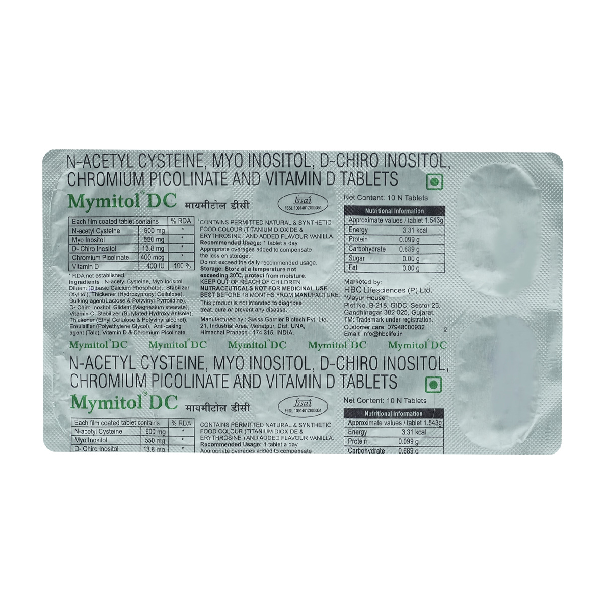 Mymitol DC Tablet 10's, Pack of 10 Mymitol DC Tablet 10's, Pack of 10