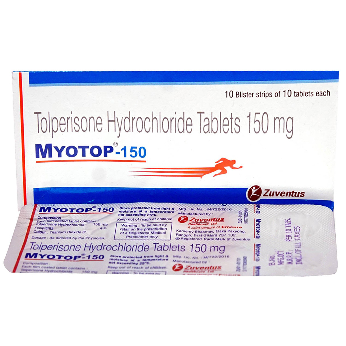 Myotop-150 Tablet 10's, Pack of 10 TABLETS Myotop-150 Tablet 10's, Pack of 10 TABLETS