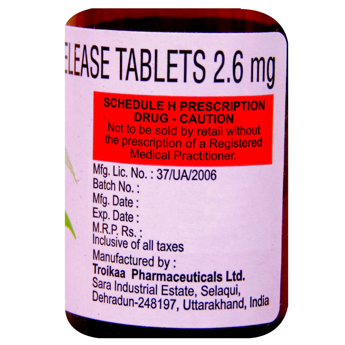 Myonit SR 2.6 Tablet 30's, Pack of 1 TABLET Myonit SR 2.6 Tablet 30's, Pack of 1 TABLET