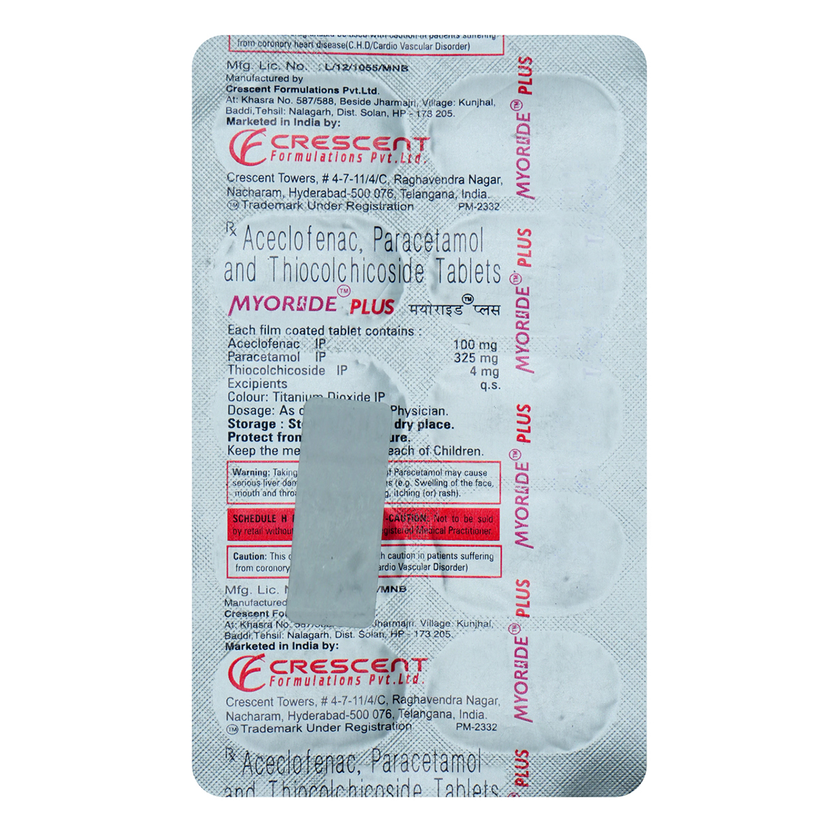 Myoride Plus Tablet 10's, Pack of 10 TabletS Myoride Plus Tablet 10's, Pack of 10 TabletS