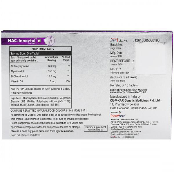 Nac Innovfol Tablet 10's, Pack of 10 TABLETS Nac Innovfol Tablet 10's, Pack of 10 TABLETS