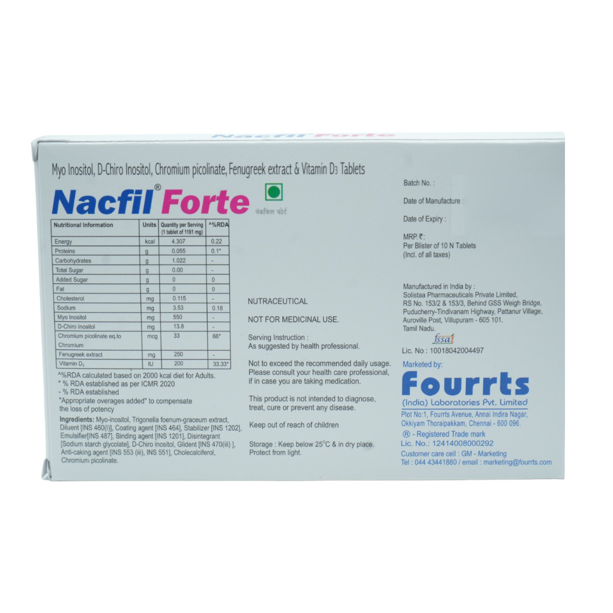 Nacfil Forte Tablet 10's, Pack of 10 TABLETS Nacfil Forte Tablet 10's, Pack of 10 TABLETS