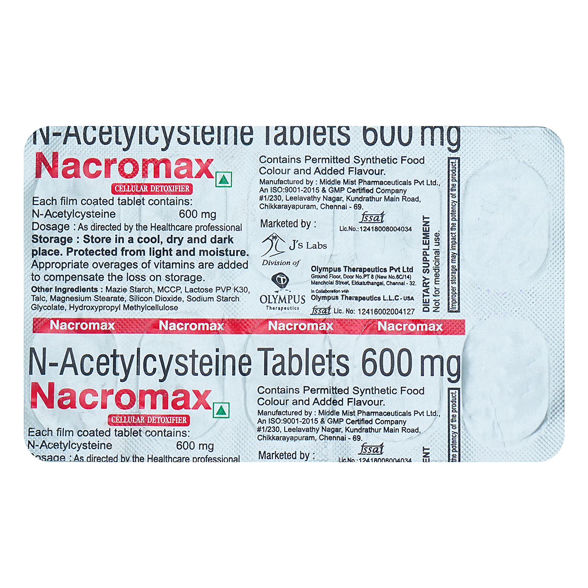 Nacromax Tablet 10's, Pack of 10 TABLETS Nacromax Tablet 10's, Pack of 10 TABLETS