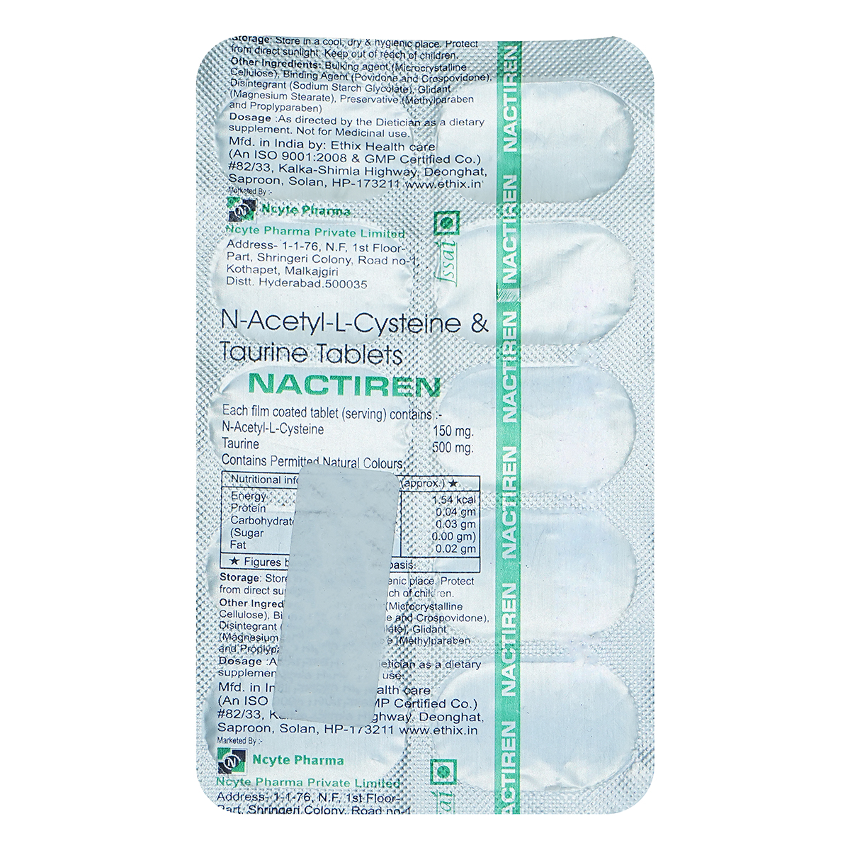 Nactiren Tablet 10's, Pack of 10 Nactiren Tablet 10's, Pack of 10