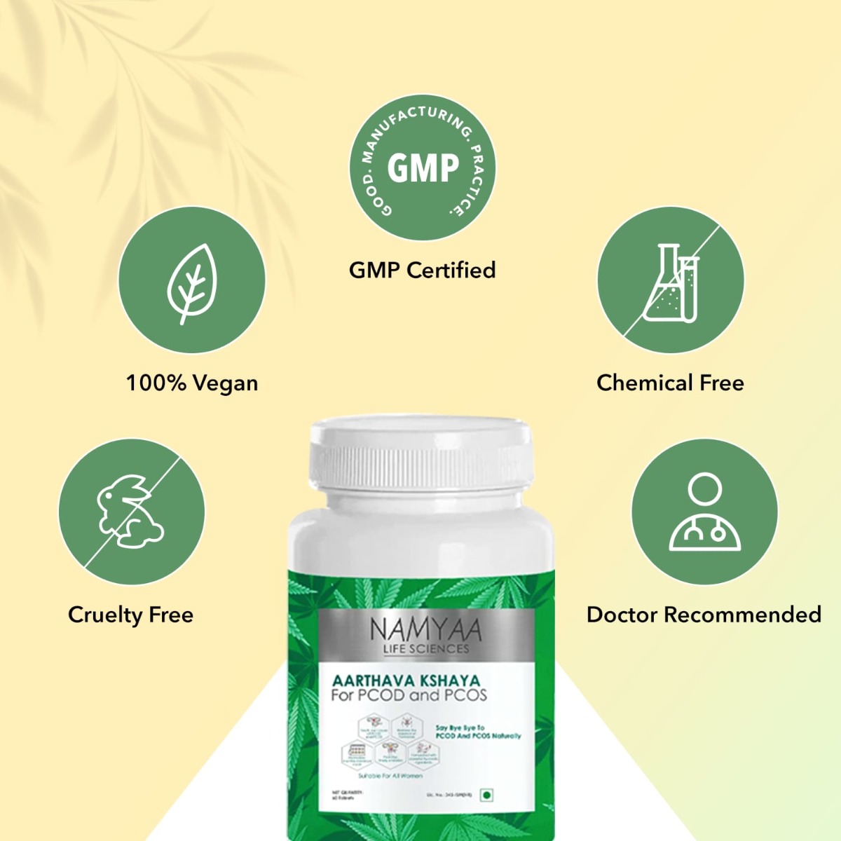 Namyaa Aarthava Kshaya for PCOD & PCOS, 60 Tablets, Pack of 1 Namyaa Aarthava Kshaya for PCOD & PCOS, 60 Tablets, Pack of 1