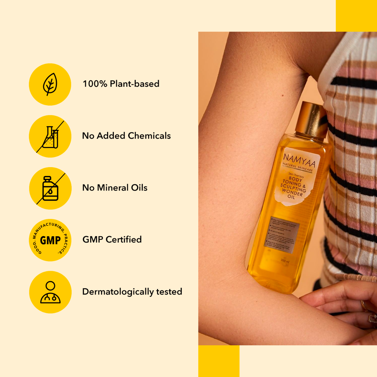 Namyaa Body Toning & Sculpting Wonder Oil 200 ml | For Removal Of Scars, Stretch Marks, Aging Skin & Uneven Skin Tone | Gives Smooth, Flawless Skin, Pack of 1 Namyaa Body Toning & Sculpting Wonder Oil 200 ml | For Removal Of Scars, Stretch Marks, Aging Skin & Uneven Skin Tone | Gives Smooth, Flawless Skin, Pack of 1