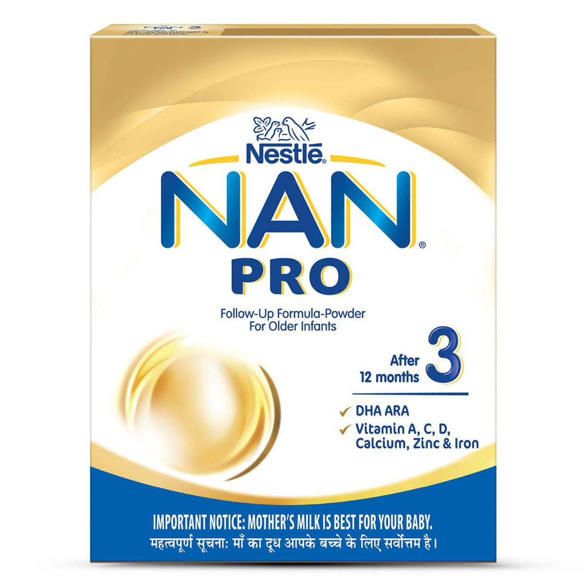 Nestle Nan Pro Follow-Up Formula Stage 3 (After 12 Months) Powder, 400 gm Refill Pack, Pack of 1