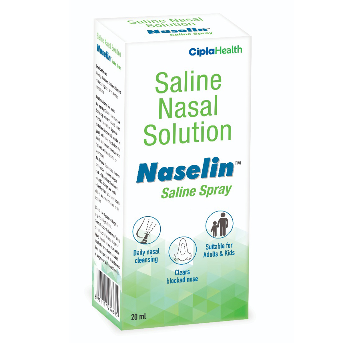 Naselin Saline Nasal Spray, 20 ml, Pack of 1 Naselin Saline Nasal Spray, 20 ml, Pack of 1