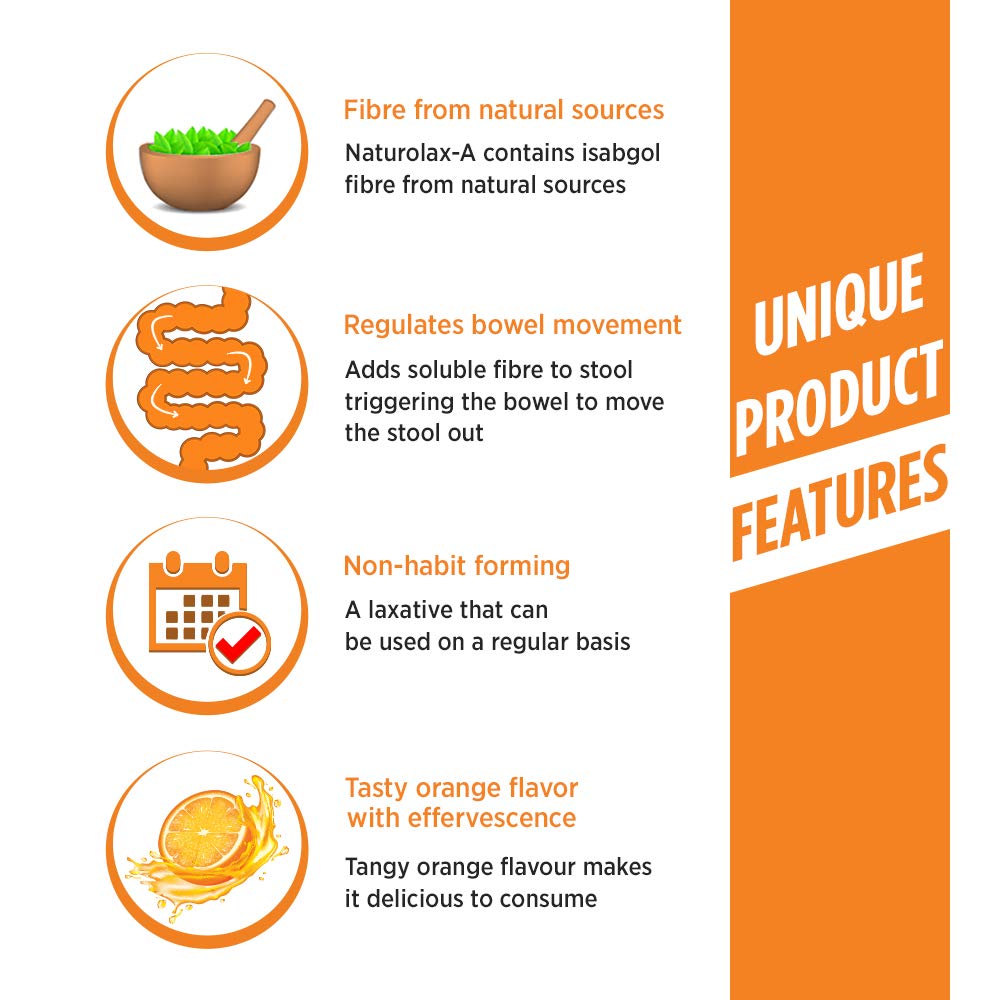 Naturolax-A Tasty Orange Flavour Powder, 100 gm, Pack of 1 Naturolax-A Tasty Orange Flavour Powder, 100 gm, Pack of 1