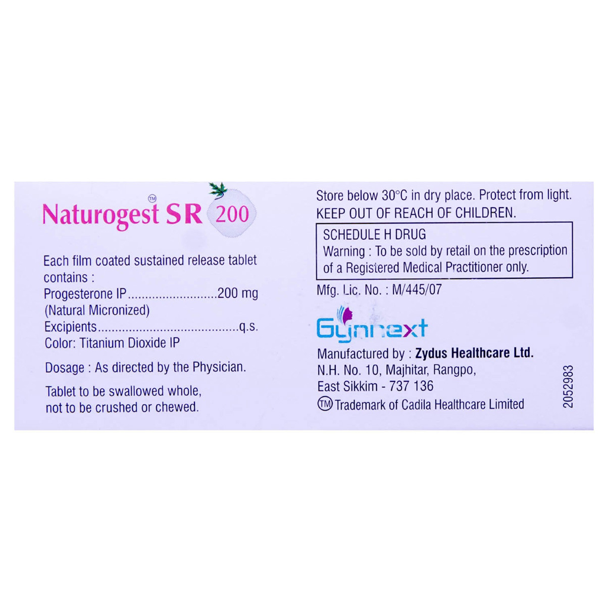 Naturogest SR 200 Tablet 10's, Pack of 10 TABLETS Naturogest SR 200 Tablet 10's, Pack of 10 TABLETS