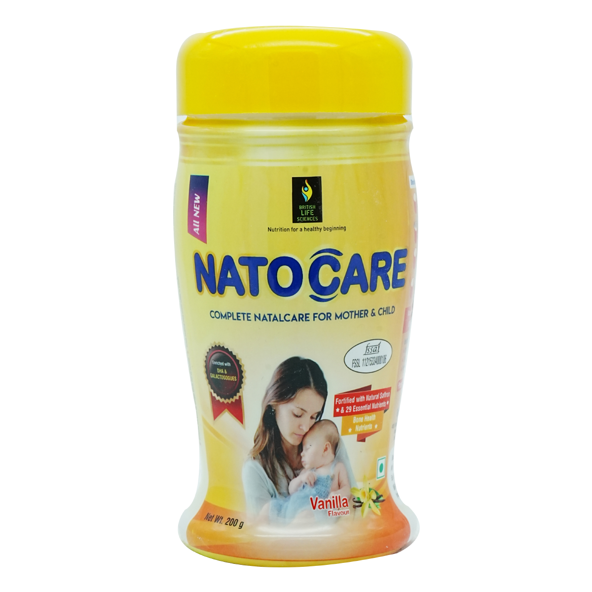 Natocare Vanilla Powder 200 gm, Pack of 1 Natocare Vanilla Powder 200 gm, Pack of 1
