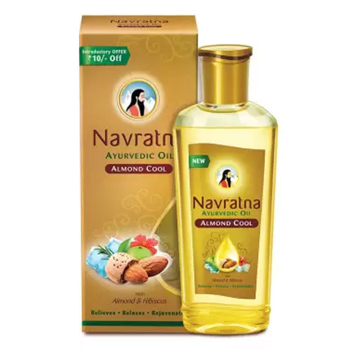 Navratna Almond Cool Ayurvedic Hair Oil, 100 ml, Pack of 1 Navratna Almond Cool Ayurvedic Hair Oil, 100 ml, Pack of 1