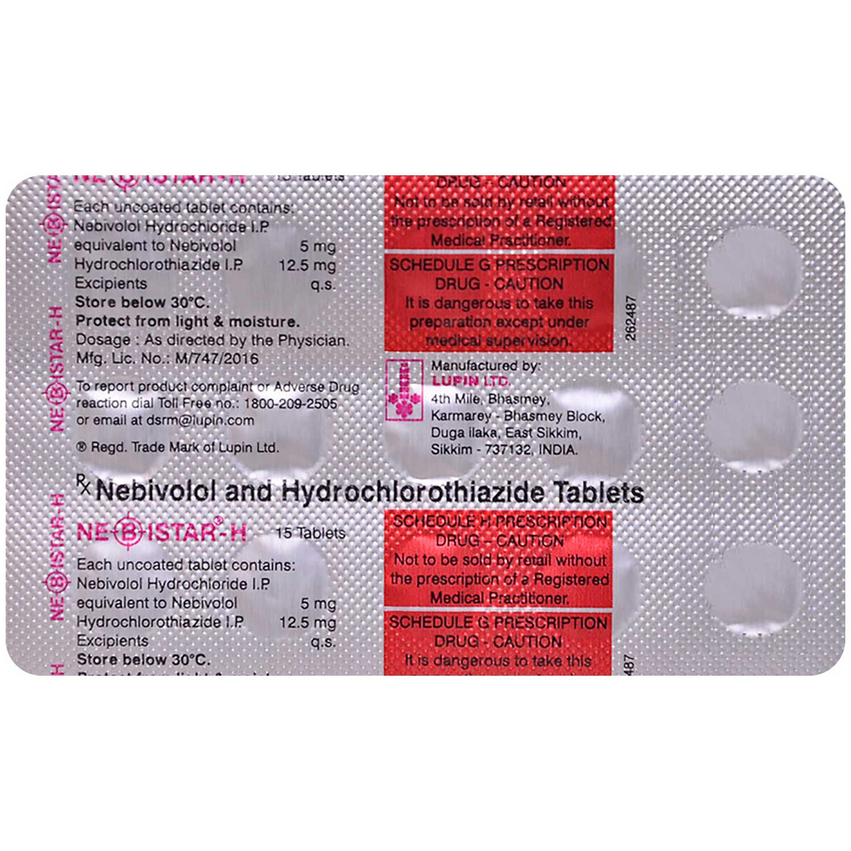 Nebistar-H Tablet 15's, Pack of 15 TabletS Nebistar-H Tablet 15's, Pack of 15 TabletS
