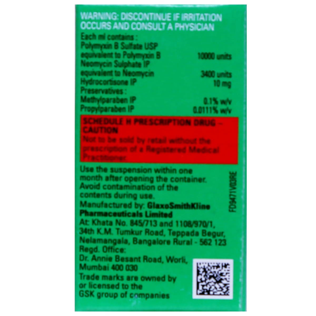 Neosporin H Ear Drops 5ml, Pack of 1 Neosporin H Ear Drops 5ml, Pack of 1