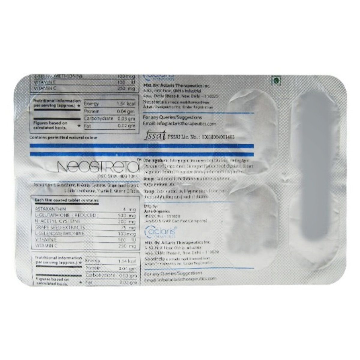 Buy Neostreta Tablet 10's Online