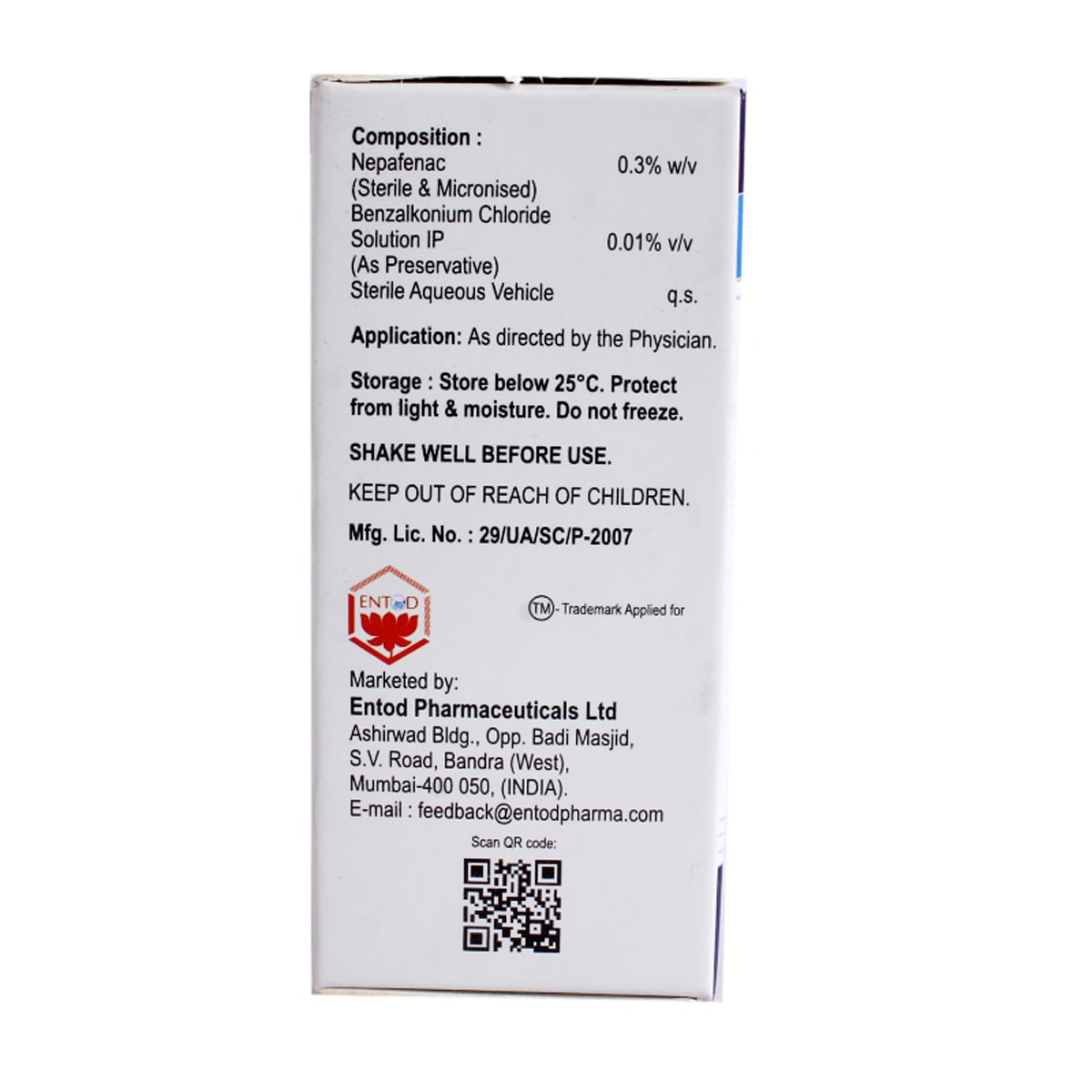 Nepaonce 0.3% Eye Drops 3 ml, Pack of 1 EYE DROPS Nepaonce 0.3% Eye Drops 3 ml, Pack of 1 EYE DROPS