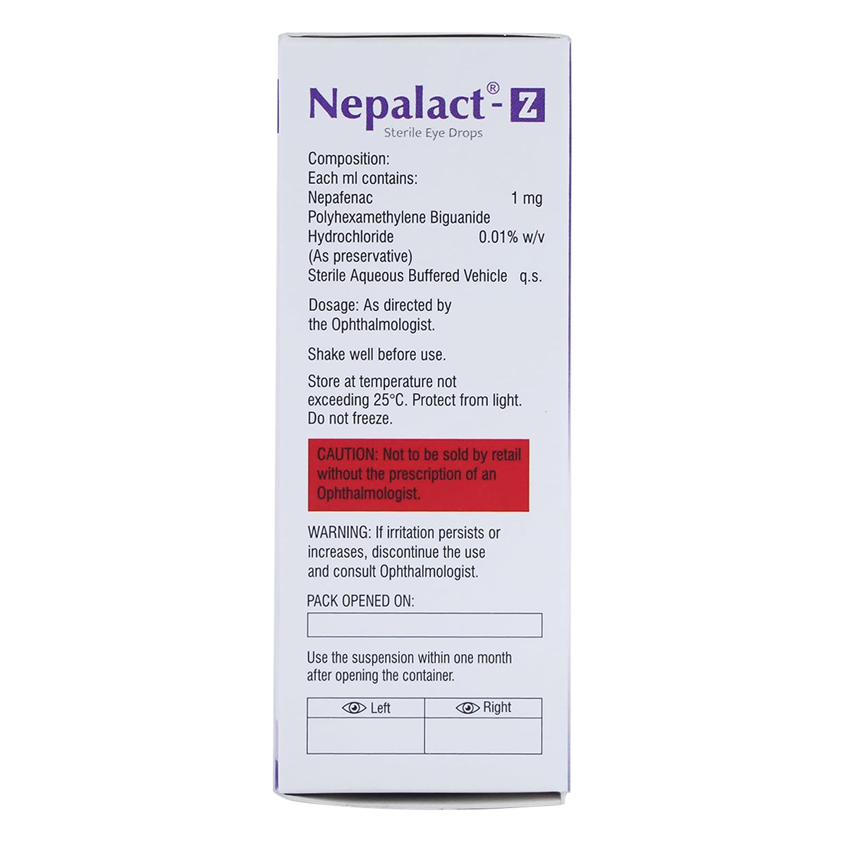 Nepalact-Z Eye Drops 5 ml, Pack of 1 Eye Drops Nepalact-Z Eye Drops 5 ml, Pack of 1 Eye Drops