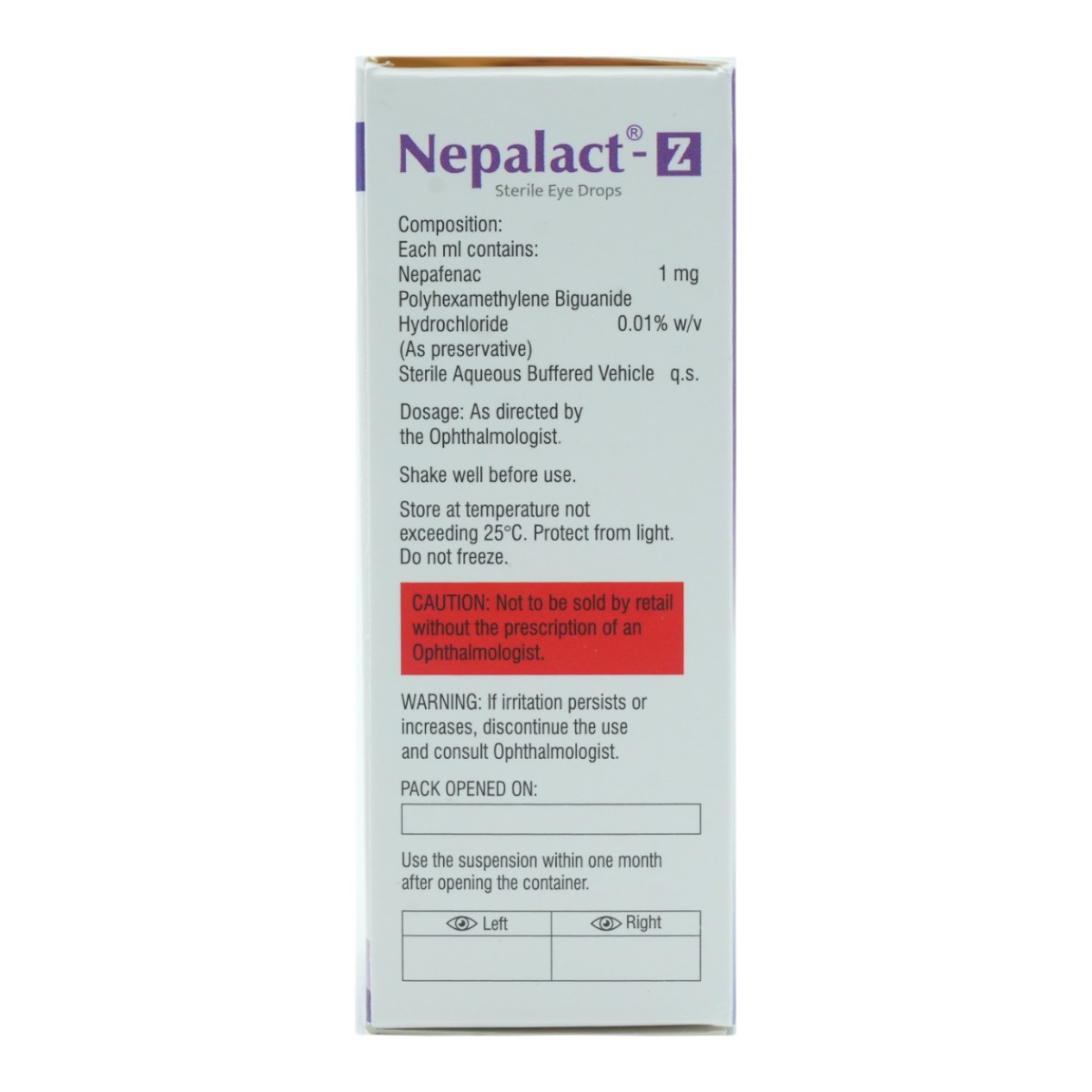 Nepalact-Z Sterile Eye Drops 5 ml, Pack of 1 Eye Drops Nepalact-Z Sterile Eye Drops 5 ml, Pack of 1 Eye Drops