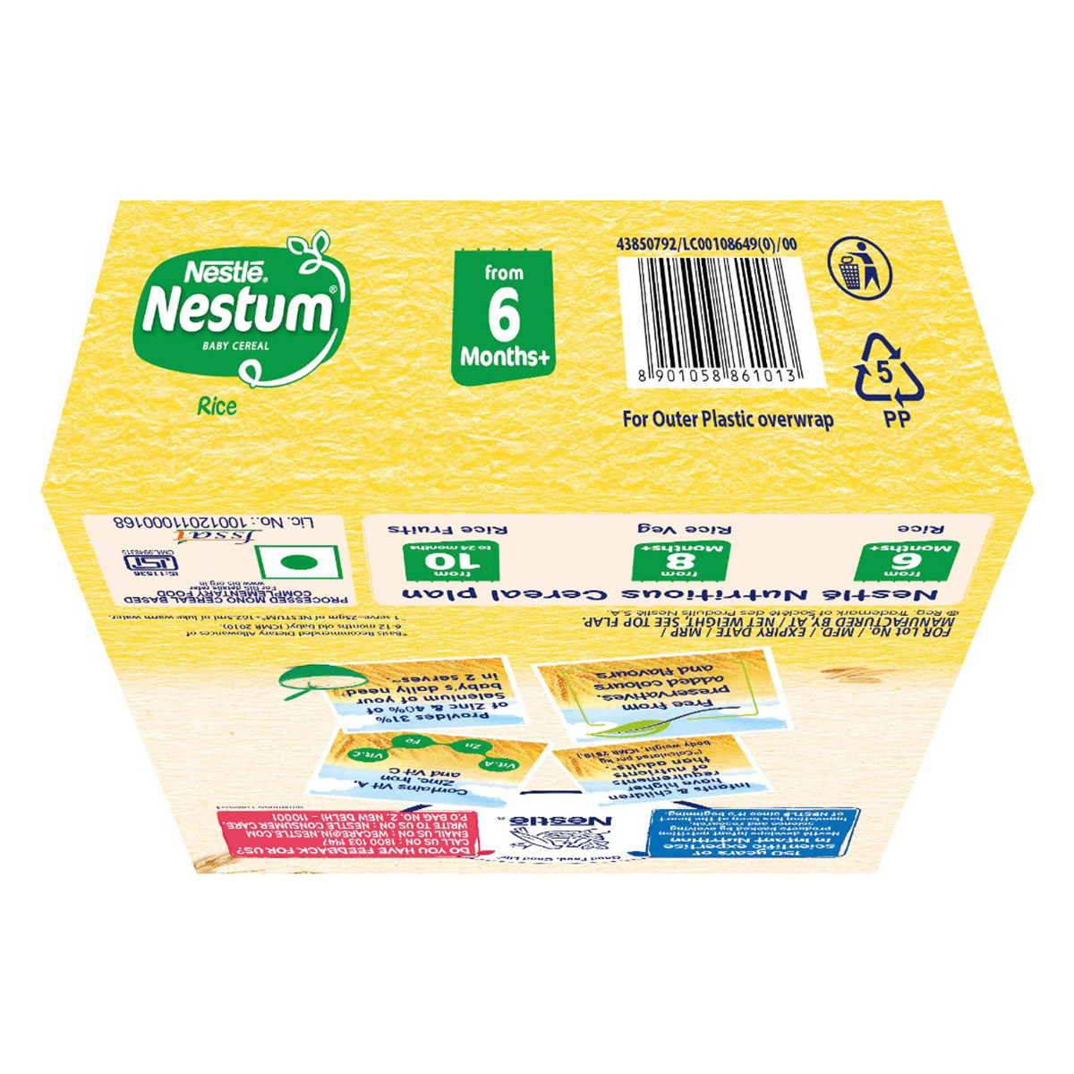 Nestle Nestum Baby Cereal Rice (After 6 Months) Powder, 300 gm Refill Pack, Pack of 1