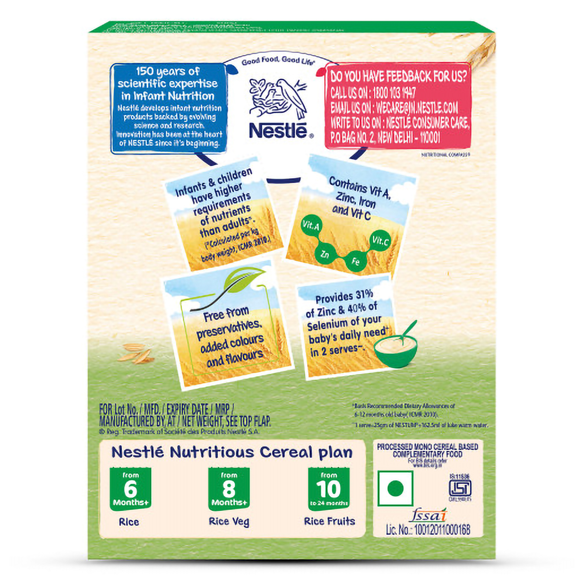 Nestle Nestum Baby Cereal Rice Vegetables (From 8 Months+) Powder, 300 gm Refill Pack, Pack of 1