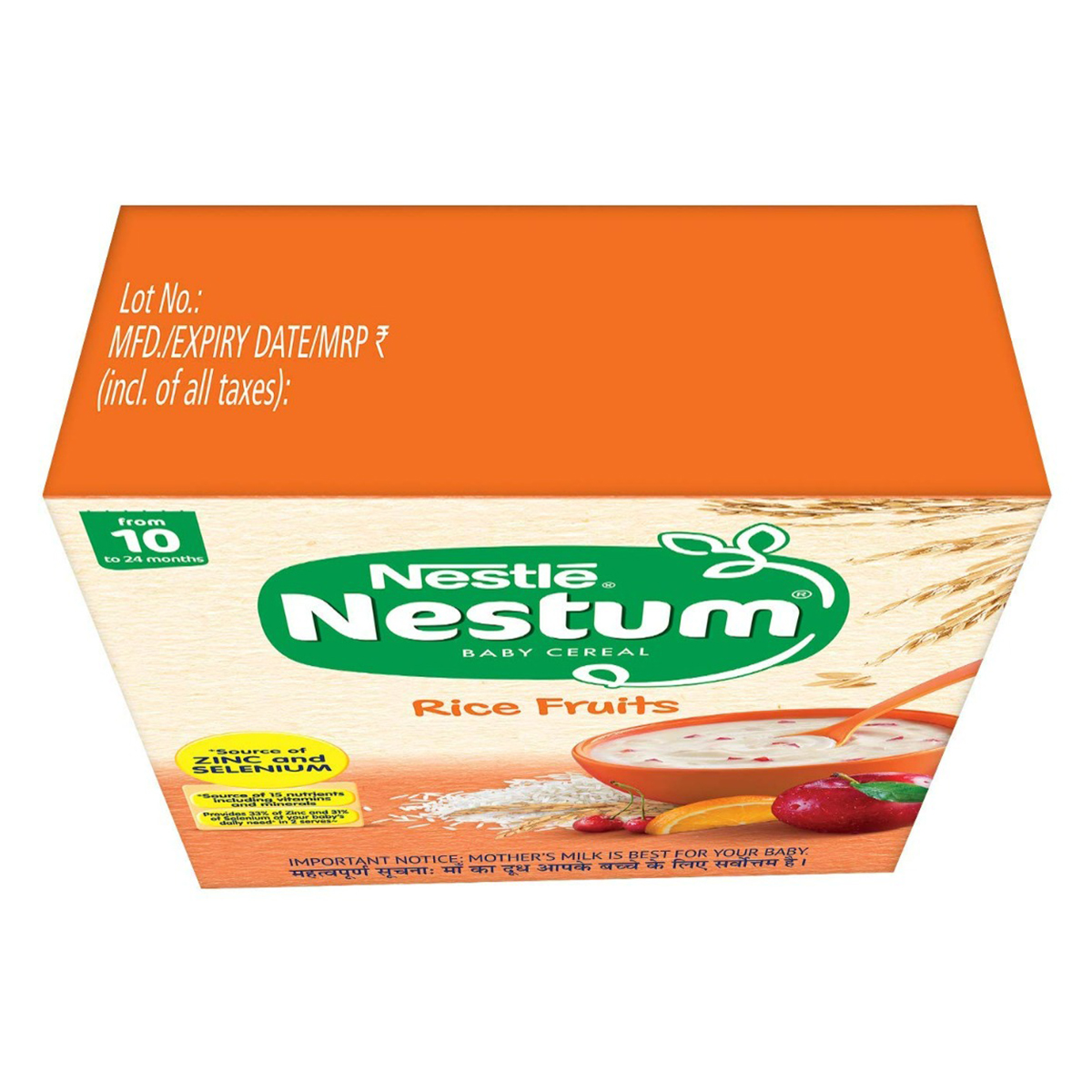 Nestle Nestum Baby Cereal Rice Fruits (From 10 to 24 Months) Powder, 300 gm Refill Pack, Pack of 1