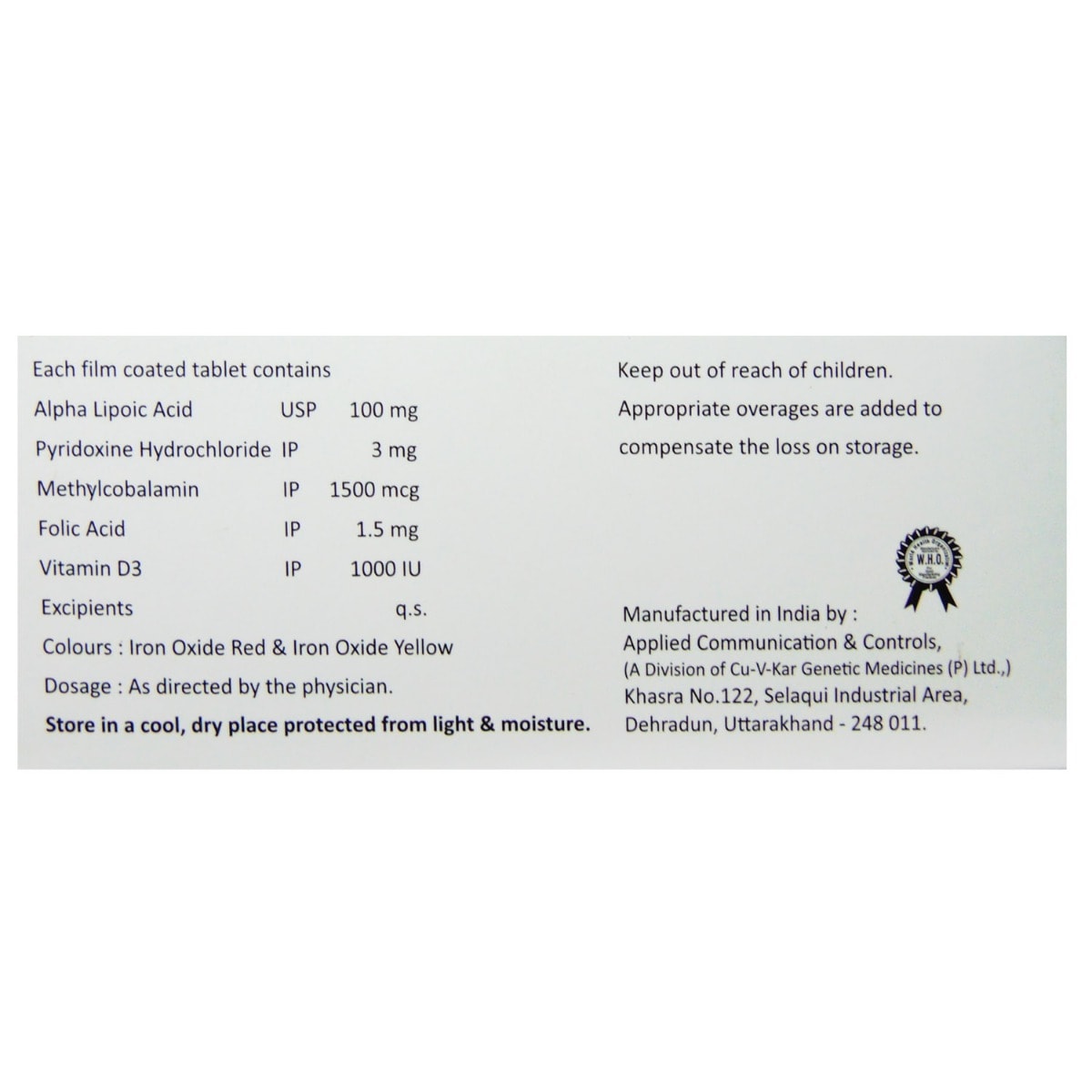 Neuromed-D Tablet 10's, Pack of 10 Neuromed-D Tablet 10's, Pack of 10