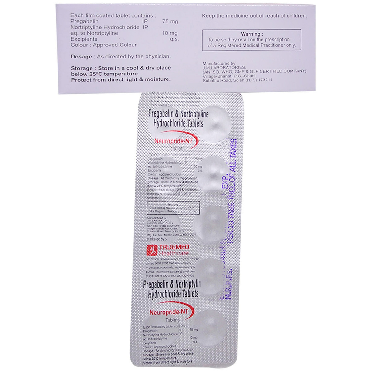 Neuropride-Nt 75mg Tablet 10's, Pack of 10 Neuropride-Nt 75mg Tablet 10's, Pack of 10