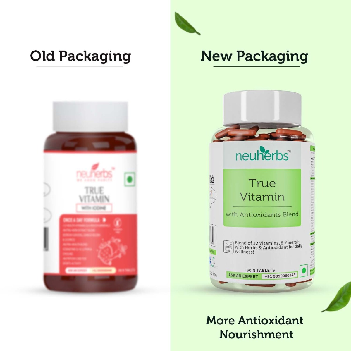 Neuherbs True Vitamins with Antioxidants Blend, 60 Tablets, Pack of 1 Neuherbs True Vitamins with Antioxidants Blend, 60 Tablets, Pack of 1