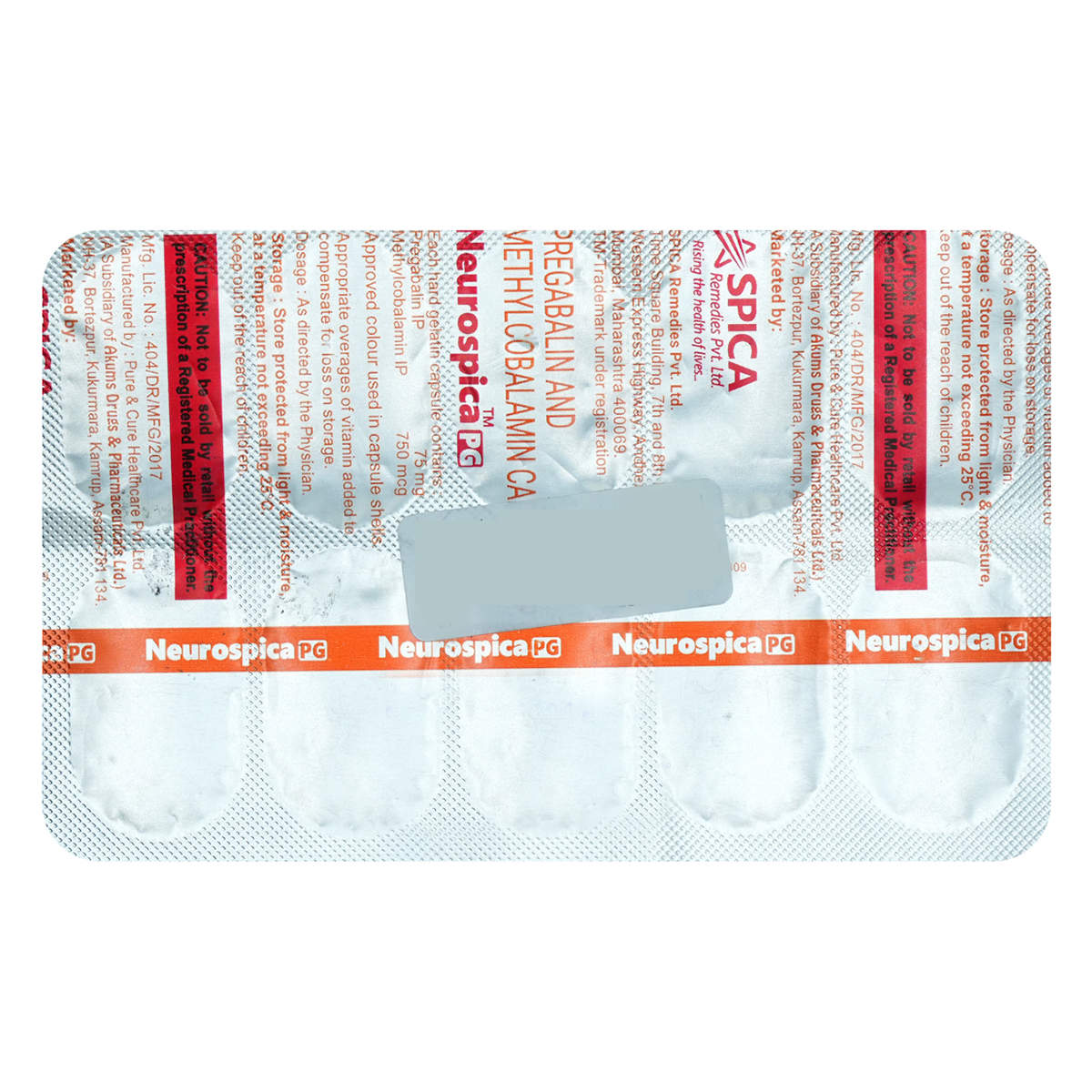 Neurospica PG Capsule 10's, Pack of 10 CAPSULES Neurospica PG Capsule 10's, Pack of 10 CAPSULES