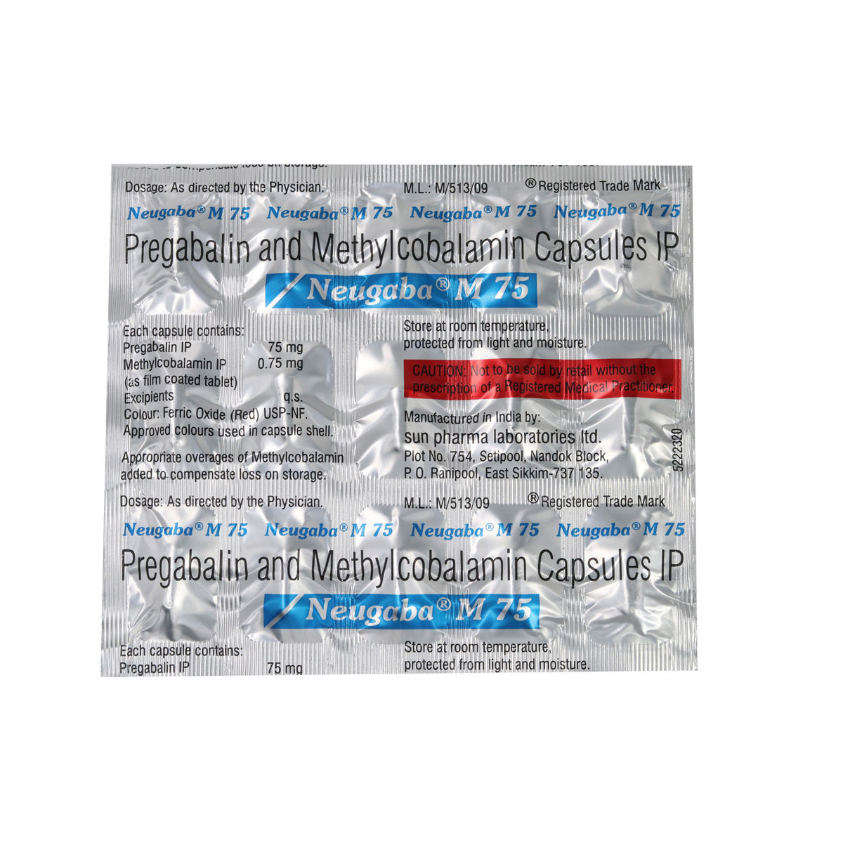 Neugaba M 75 mg Capsule 15's, Pack of 15 CAPSULES Neugaba M 75 mg Capsule 15's, Pack of 15 CAPSULES