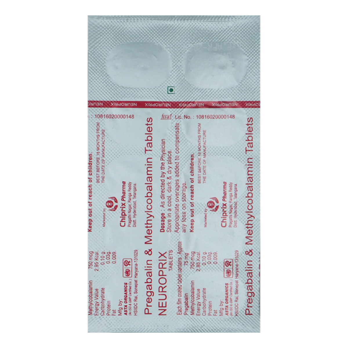 Neuroprix Tablet 10's, Pack of 10 Neuroprix Tablet 10's, Pack of 10