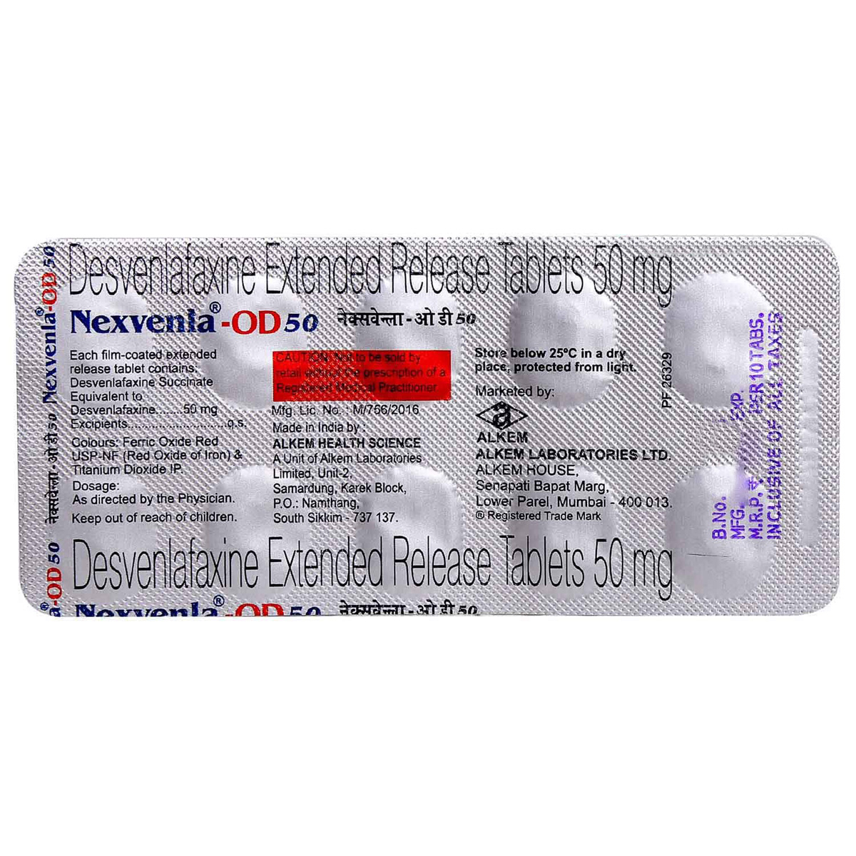 Nexvenla-OD 50 Tablet 10's, Pack of 10 TABLETS Nexvenla-OD 50 Tablet 10's, Pack of 10 TABLETS