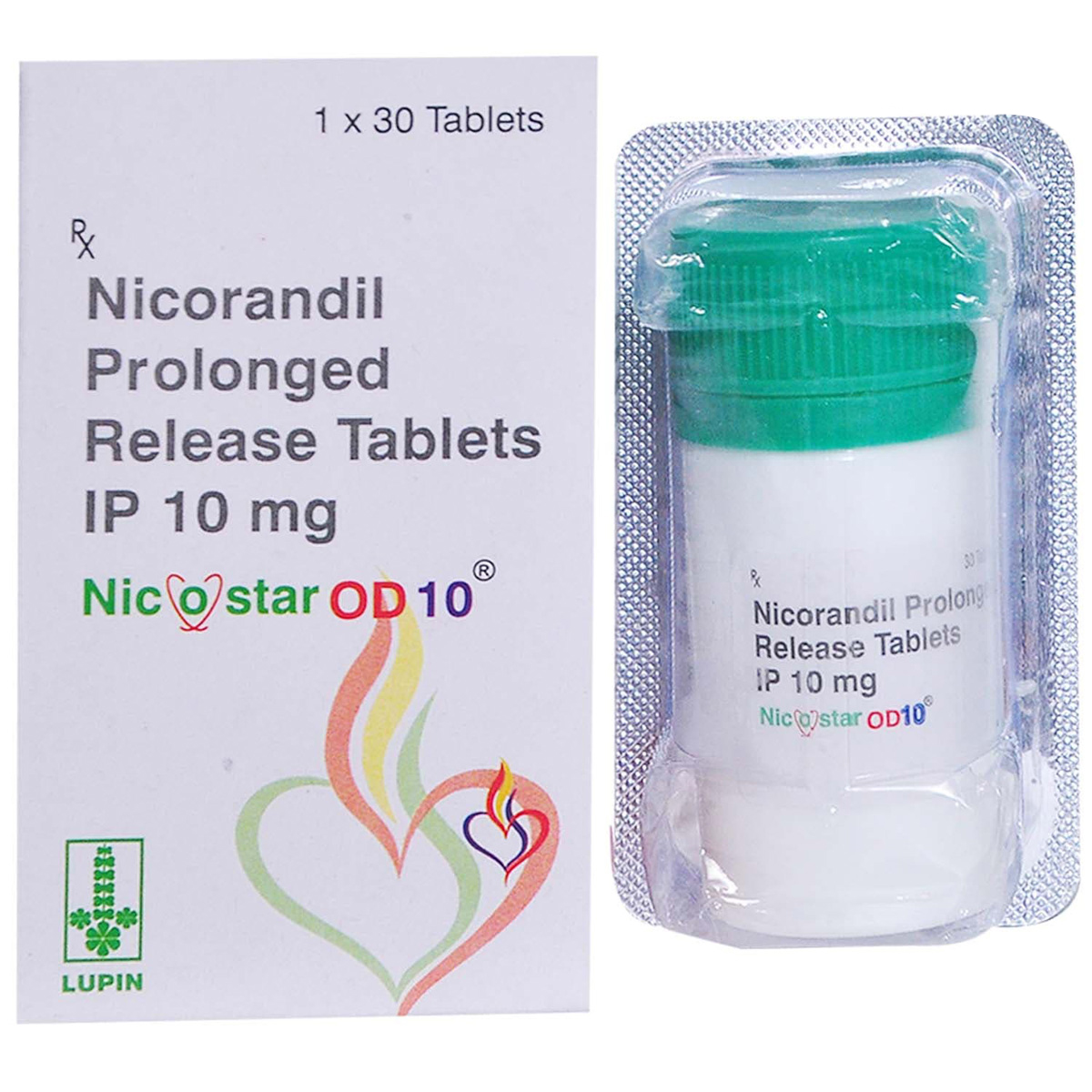 Nicostar OD 10 Tablet 30's, Pack of 1 TABLET Nicostar OD 10 Tablet 30's, Pack of 1 TABLET