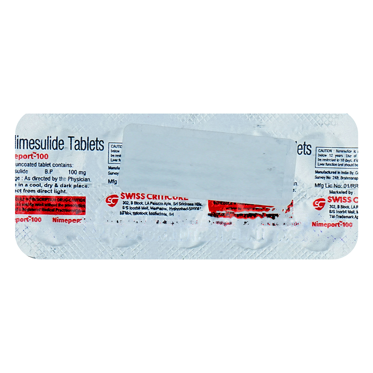 Nimeport-100 Tablet 10's, Pack of 10 TABLETS Nimeport-100 Tablet 10's, Pack of 10 TABLETS