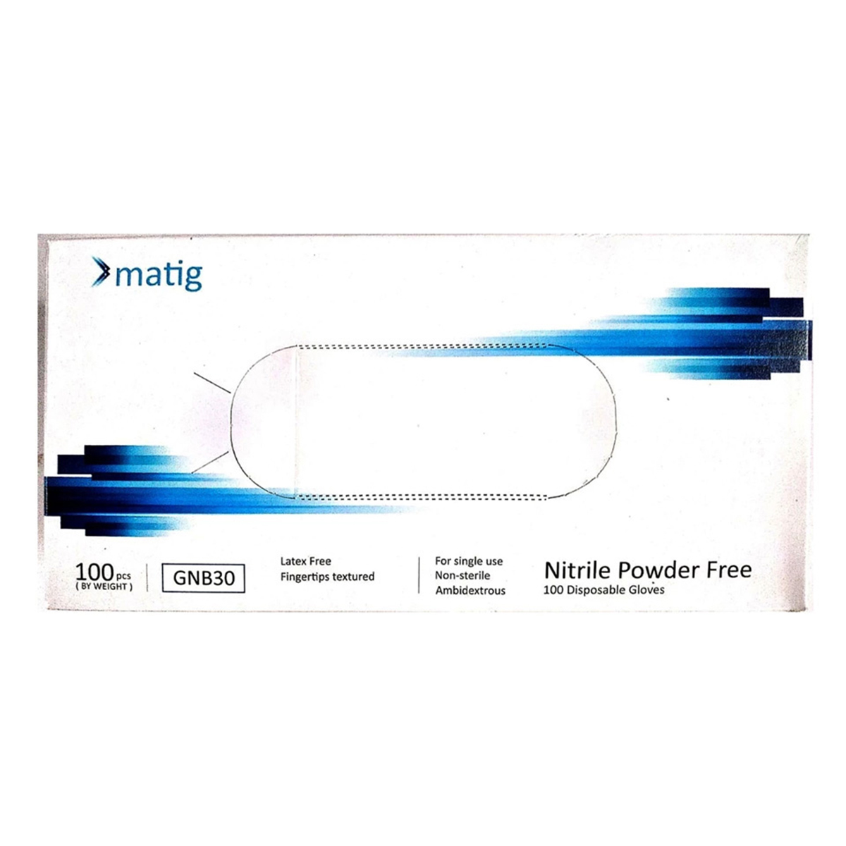 Nitrile Examination Gloves Matig-Medium 100'S (Mun Health), Pack of 100 Nitrile Examination Gloves Matig-Medium 100'S (Mun Health), Pack of 100