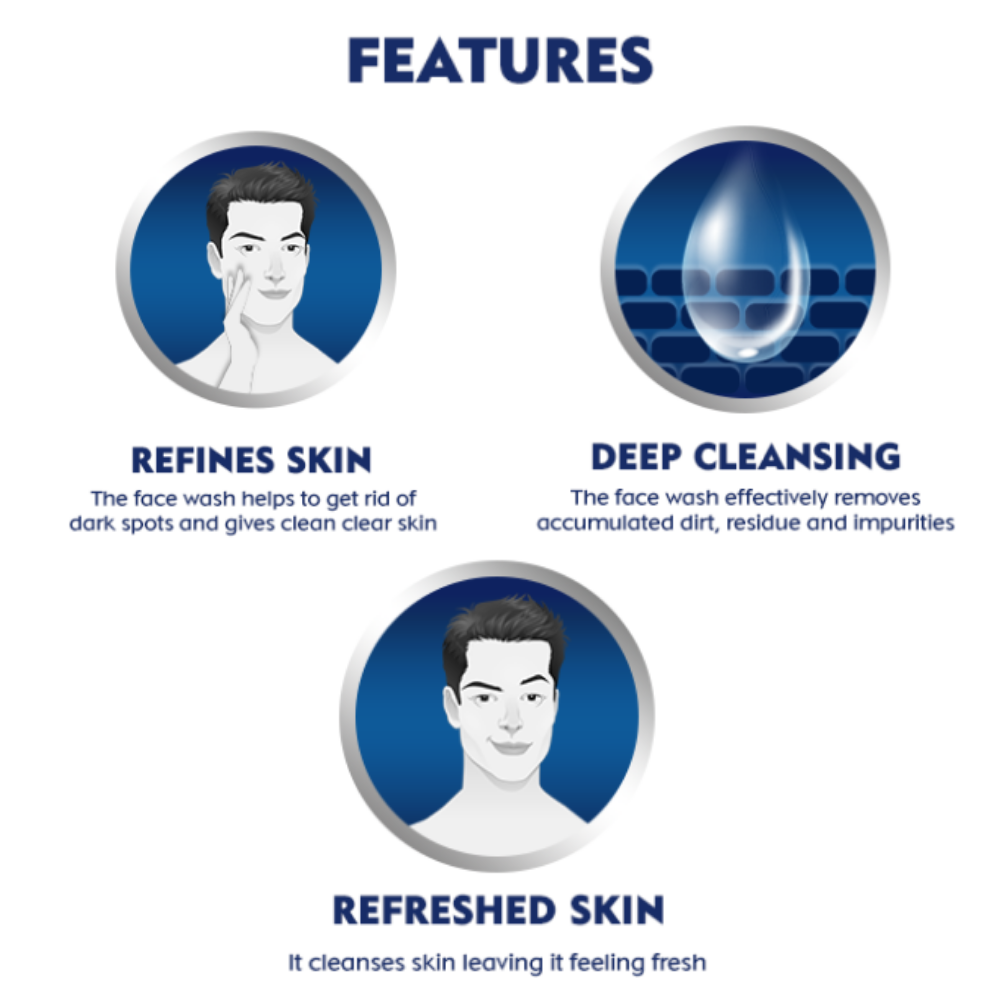 Nivea Men Dark Spot Reduction Face Wash 50 gm | With Ginko and Ginseng Extracts | 10X Vitamin C Effect For Clear Skin | Reduce Dark Spot | For All Skin Type, Pack of 1 Nivea Men Dark Spot Reduction Face Wash 50 gm | With Ginko and Ginseng Extracts | 10X Vitamin C Effect For Clear Skin | Reduce Dark Spot | For All Skin Type, Pack of 1