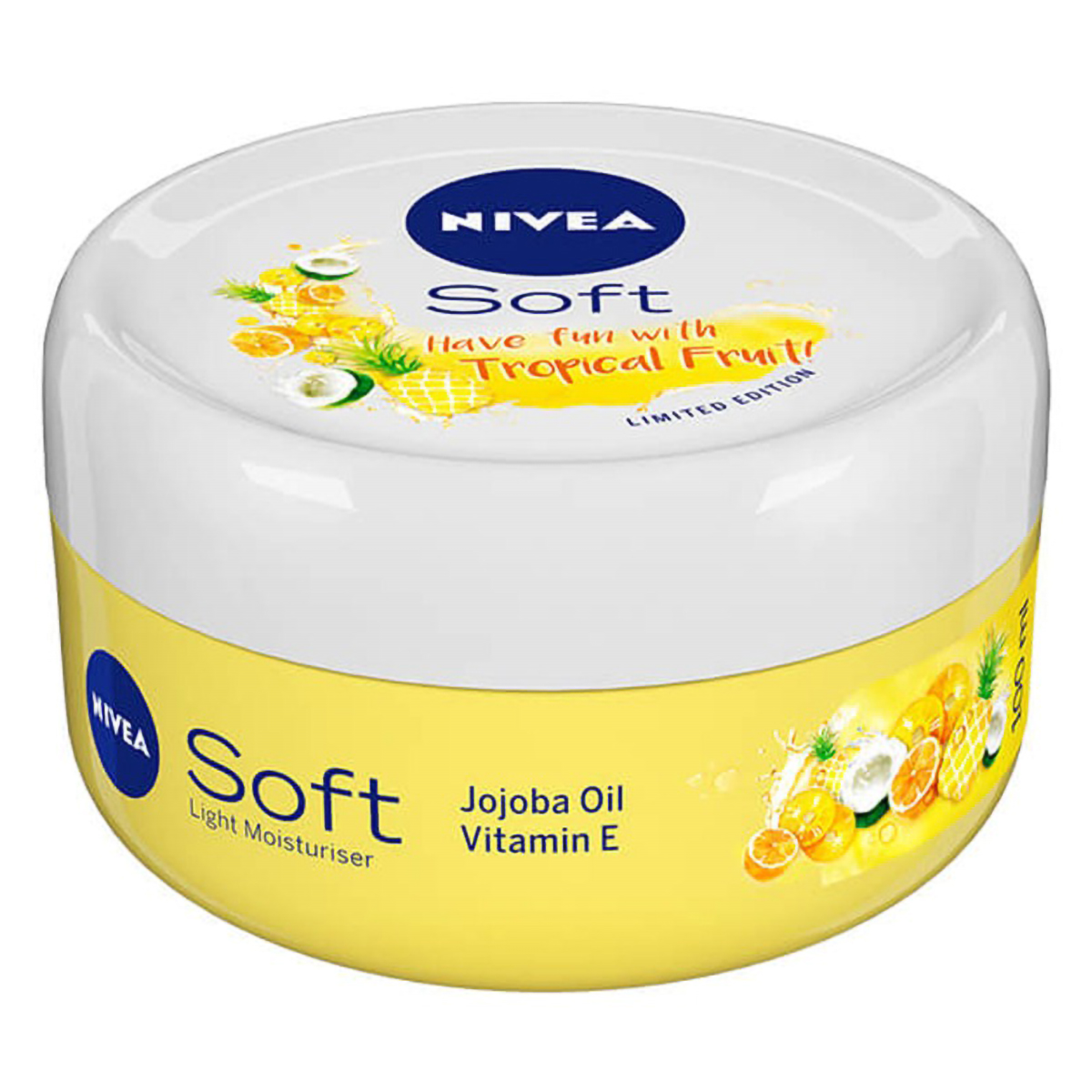 Nivea Soft Tropical Fruit Light Moisturising Cream 100 ml | Vitamin E, Jojoba Oil | Instant Hydration | All Purpose Cream | For All Skin Type, Pack of 1 Nivea Soft Tropical Fruit Light Moisturising Cream 100 ml | Vitamin E, Jojoba Oil | Instant Hydration | All Purpose Cream | For All Skin Type, Pack of 1