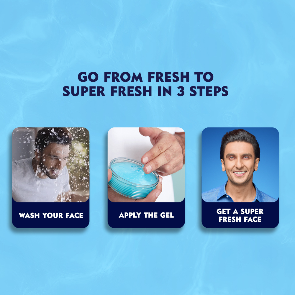 Nivea Men Fresh Face Moisturiser Gel 75 ml | Non Sticky Gel | Light Moisturiztion | For Men Only, Pack of 1 Nivea Men Fresh Face Moisturiser Gel 75 ml | Non Sticky Gel | Light Moisturiztion | For Men Only, Pack of 1