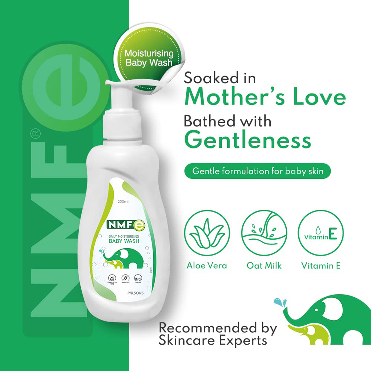 Nmf E Daily Moisturising Baby Wash 200 ml, Pack of 1 Nmf E Daily Moisturising Baby Wash 200 ml, Pack of 1